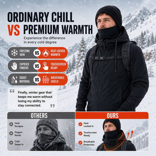 🎅Xmas Hot Sales - 58% off💥Balaclava Hood with Touchscreen Gloves & Socks Set