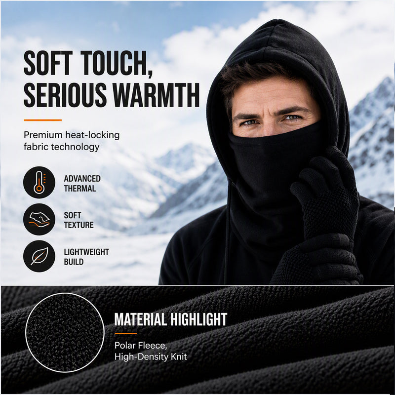 🎅Xmas Hot Sales - 58% off💥Balaclava Hood with Touchscreen Gloves & Socks Set