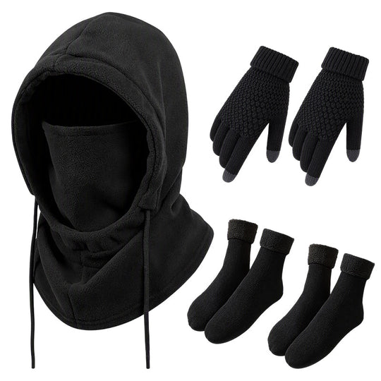 🎅Xmas Hot Sales - 58% off💥Balaclava Hood with Touchscreen Gloves & Socks Set