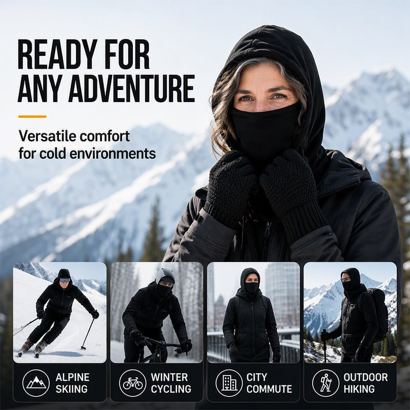 🎅Xmas Hot Sales - 58% off💥Balaclava Hood with Touchscreen Gloves & Socks Set