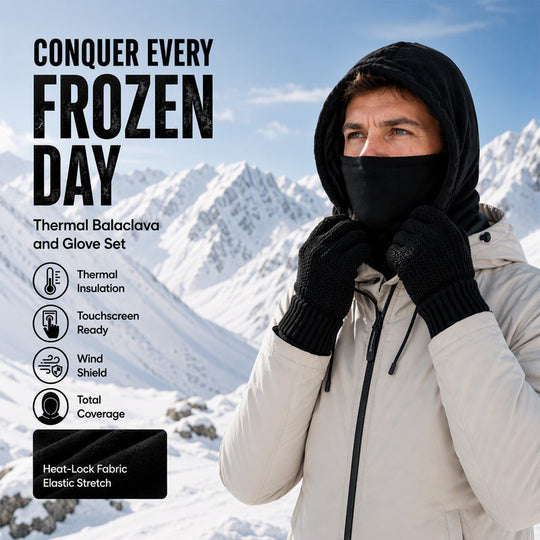 🎅Xmas Hot Sales - 58% off💥Balaclava Hood with Touchscreen Gloves & Socks Set