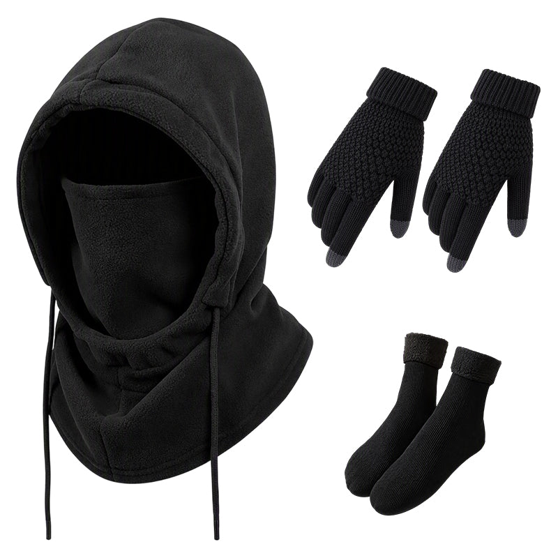 🎅Xmas Hot Sales - 58% off💥Balaclava Hood with Touchscreen Gloves & Socks Set