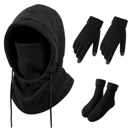 🎅Xmas Hot Sales - 58% off💥Balaclava Hood with Touchscreen Gloves & Socks Set