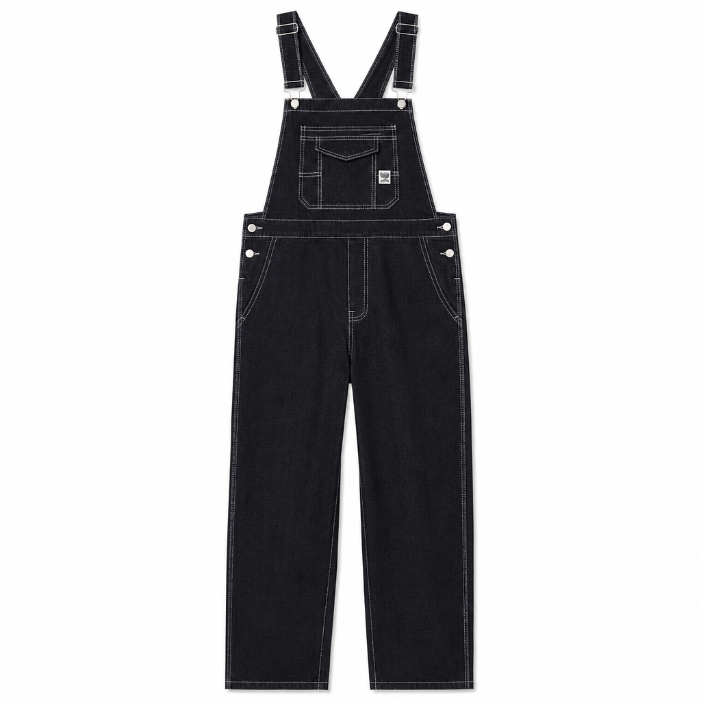 👖 Men's Heavyweight Cotton Denim Overalls | Relaxed Fit, Straight Leg Dungarees with Multi-Pocket Utility ✨