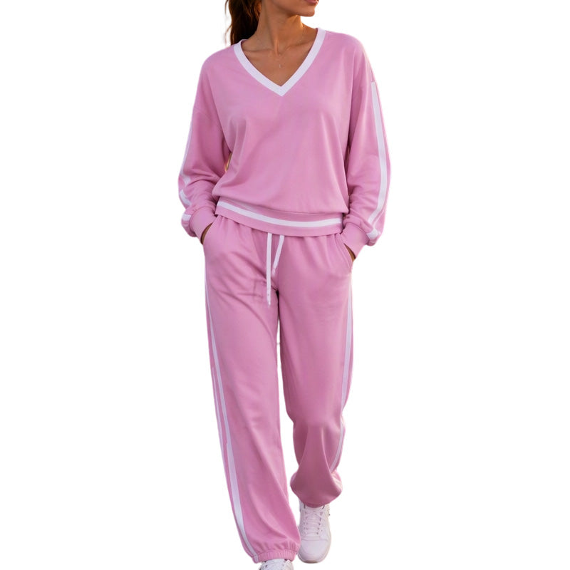 ✨ Flattering V-Neck, Relaxed Wide-Leg Flow | Women's 2-Piece Set