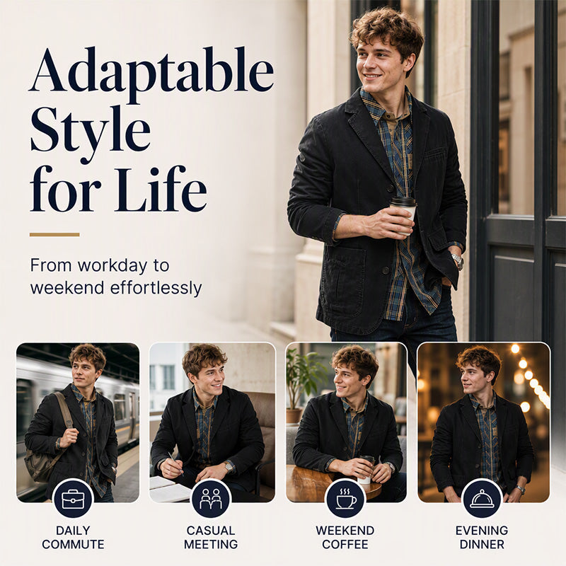 Hot Sale 50% OFF🔥Men's Notch Lapel Slim-Fit Jacket