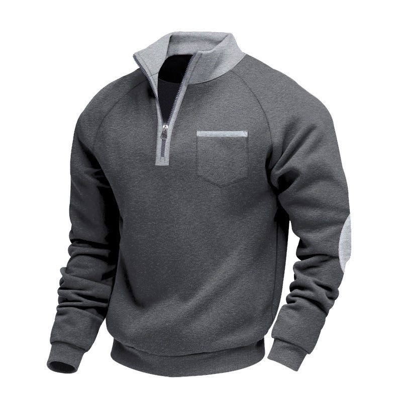 Men's Casual Quarter Zip Warm Sweatshirt