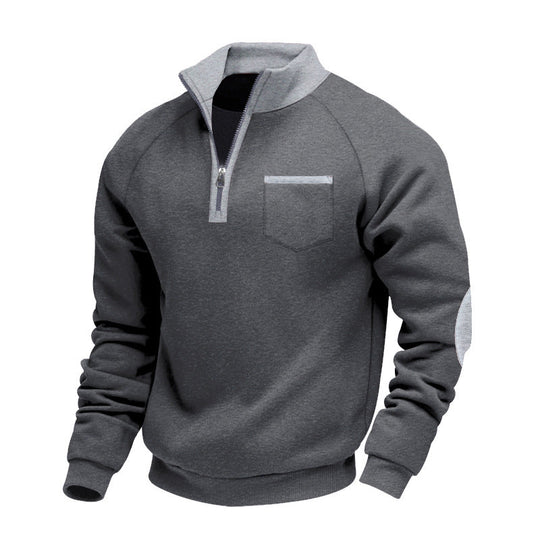 Men's Casual Quarter Zip Warm Sweatshirt