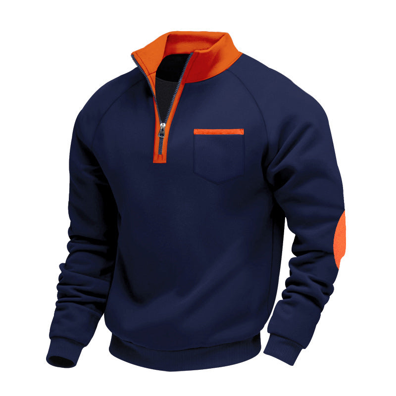 Men's Casual Quarter Zip Warm Sweatshirt