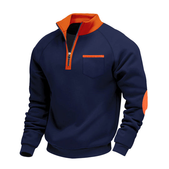 Men's Casual Quarter Zip Warm Sweatshirt