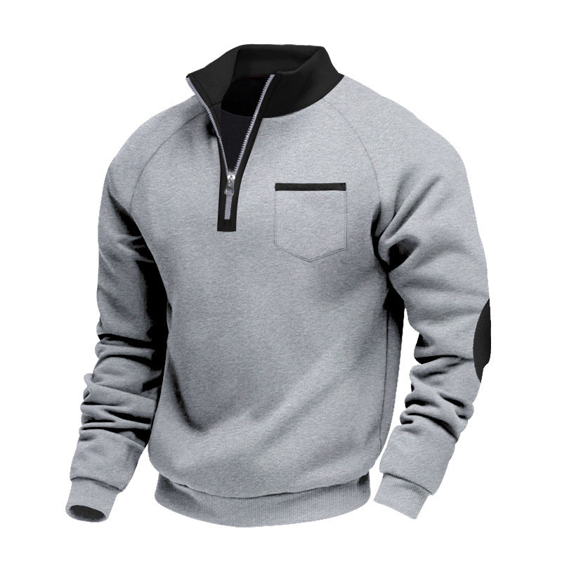 Men's Casual Quarter Zip Warm Sweatshirt