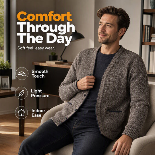🧶 Men's Knit Cardigan – Classic Buttons & Multiple Colors | Perfect for Layering, Travel & Gatherings, Elevates Any Outfit ✨
