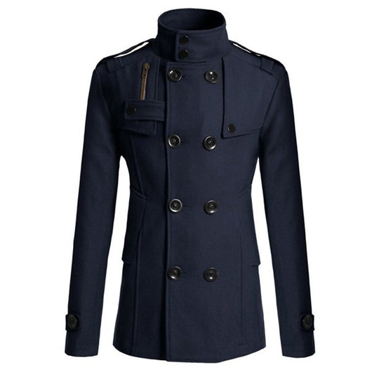 Men's Slim Fit Double Breasted Trench Coat