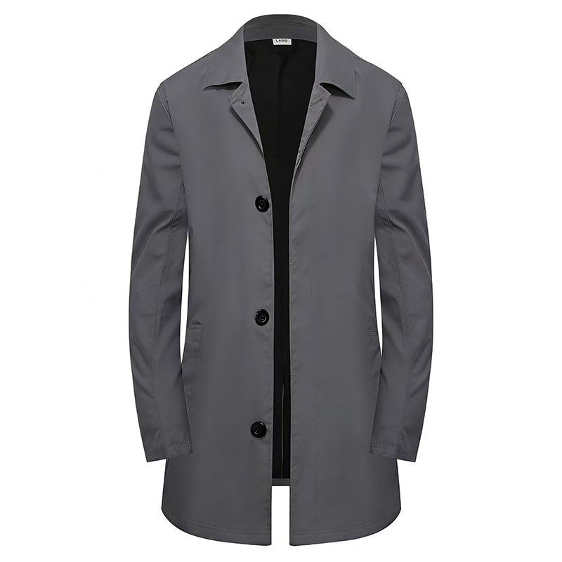 ⏳Last Day Special Price:£19.99!!!💥Men's Minimalist Single-Breasted Mid-Length Coat