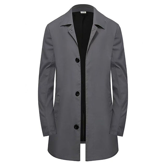 ⏳Last Day Special Price:£19.99!!!💥Men's Minimalist Single-Breasted Mid-Length Coat