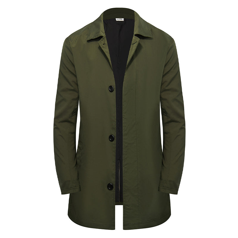 ⏳Last Day Special Price:£19.99!!!💥Men's Minimalist Single-Breasted Mid-Length Coat