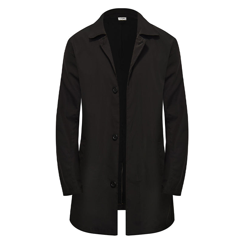 ⏳Last Day Special Price:£19.99!!!💥Men's Minimalist Single-Breasted Mid-Length Coat