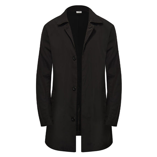⏳Last Day Special Price:£19.99!!!💥Men's Minimalist Single-Breasted Mid-Length Coat