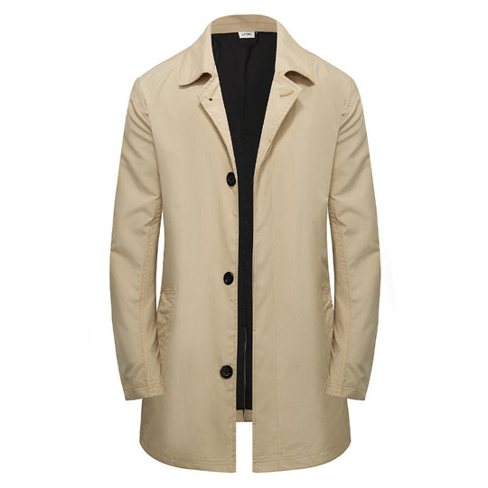 ⏳Last Day Special Price:£19.99!!!💥Men's Minimalist Single-Breasted Mid-Length Coat