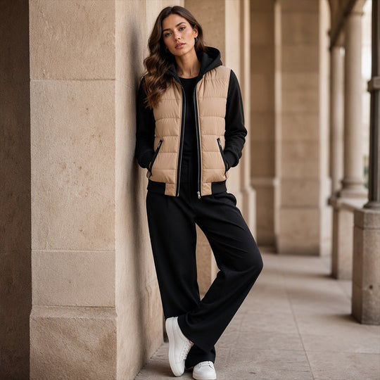 🌸Hot Sale 49% OFF💖Women's Color-Block Padded Hooded Jacket