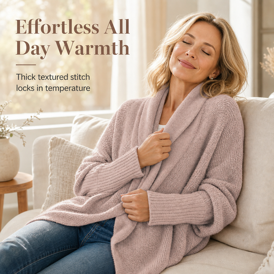 💖Black Friday Mega Deal – 50% off!💖 Women's Loose Batwing Sleeve Knit Cardigan Open Front Shawl for Autumn and Winter