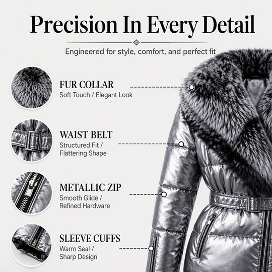 🖤Black Friday Sale:50% OFF🖤❄️Women's Padded Jacket with Faux Fur Collar