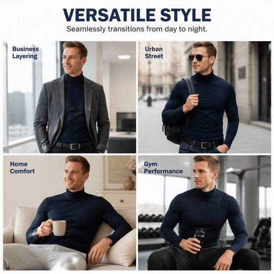 Men's Slim Fit Mock Turtleneck Top