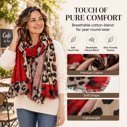 🧣 Versatile Lightweight Leopard Print Shawl Scarf