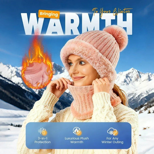 ⏰Black Friday Mega Deal – 50% off!💖Women's Winter One-Piece Knitted Beanie Scarf Mask