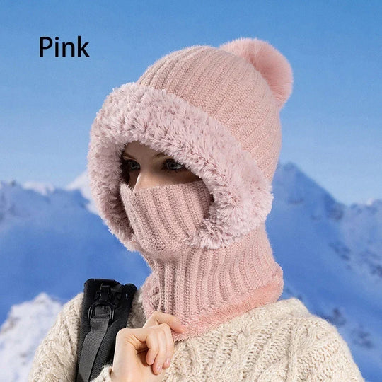 ⏰Black Friday Mega Deal – 50% off!💖Women's Winter One-Piece Knitted Beanie Scarf Mask