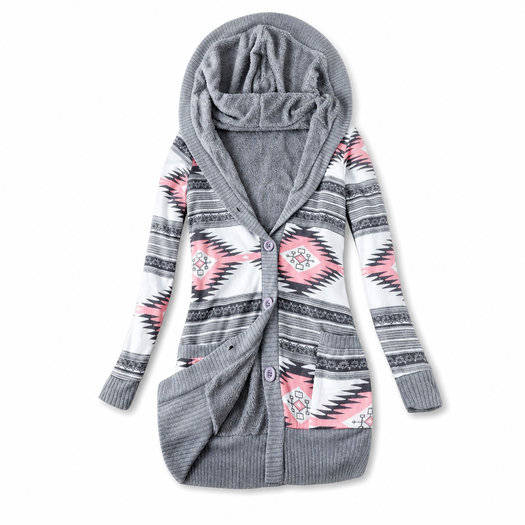 🌸Hot Sale 49% OFF💖Women's Mid-Length Hooded Knit with Cotton Lining