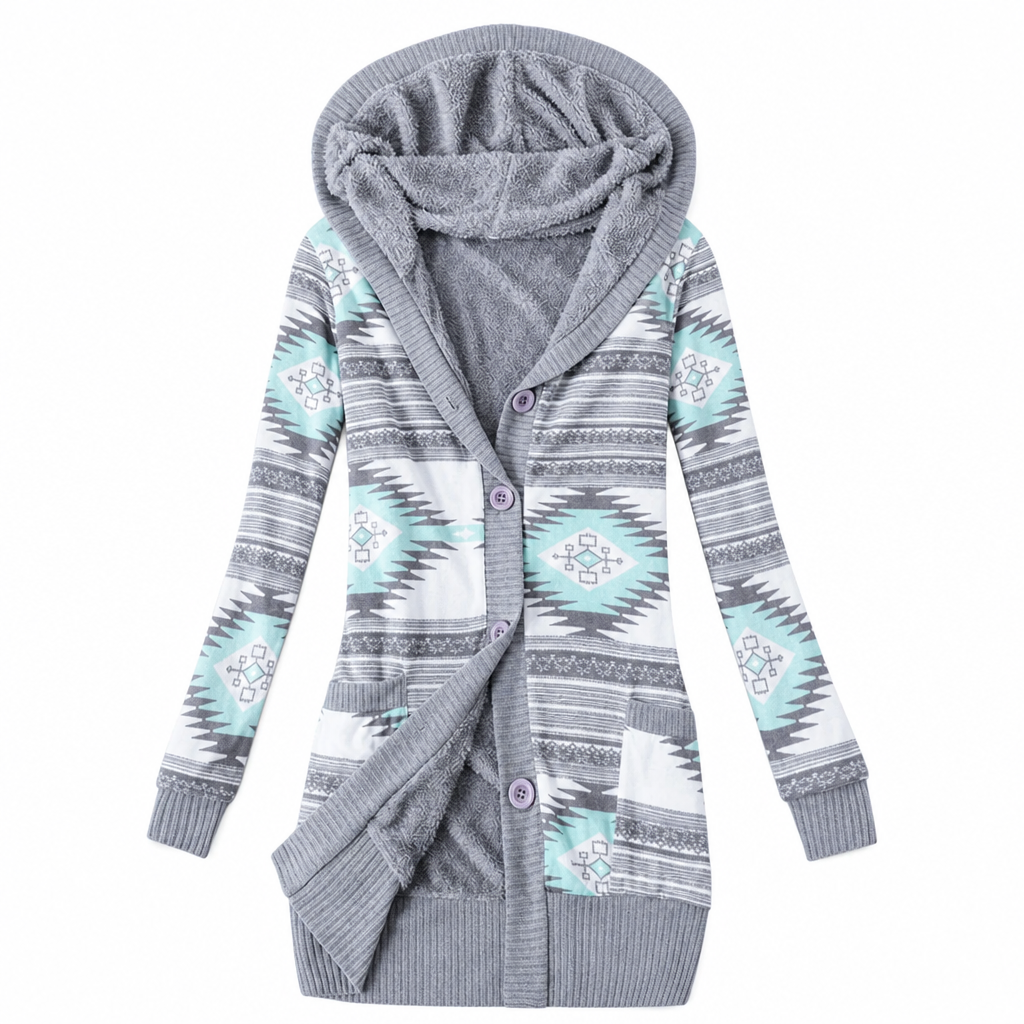 🌸Hot Sale 49% OFF💖Women's Mid-Length Hooded Knit with Cotton Lining