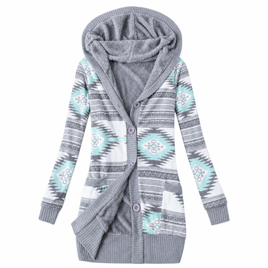 🌸Hot Sale 49% OFF💖Women's Mid-Length Hooded Knit with Cotton Lining