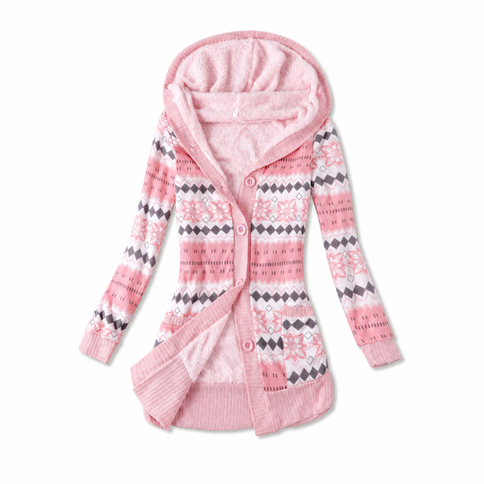 🌸Hot Sale 49% OFF💖Women's Mid-Length Hooded Knit with Cotton Lining