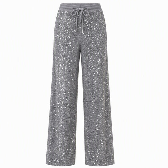 Women's Sparkling Sequin Wide-Leg Pants