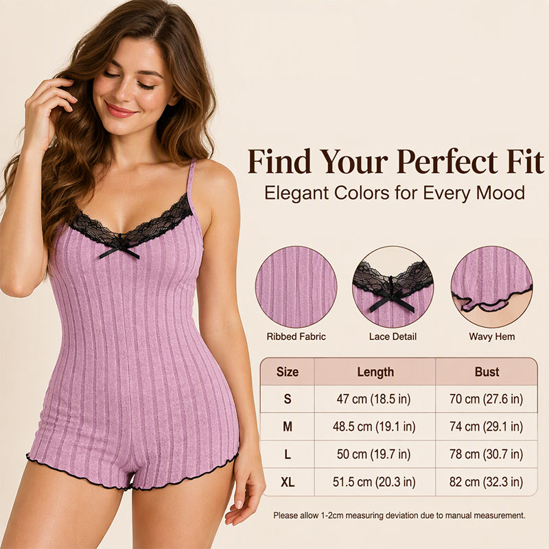 ⏳ Limited-Time Sale Only £10.99 🔥🦋 Women's Butterfly Back Lace Romper – Elegant, Flattering & Comfortable Nightwear
