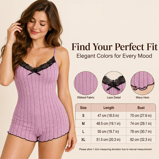 ⏳ Limited-Time Sale Only £10.99 🔥🦋 Women's Butterfly Back Lace Romper – Elegant, Flattering & Comfortable Nightwear
