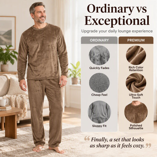 🖤Black Friday Sale:50% OFF🖤Men's Cozy Thermal Velvet Pajama Set