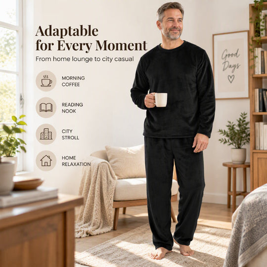 🖤Black Friday Sale:50% OFF🖤Men's Cozy Thermal Velvet Pajama Set