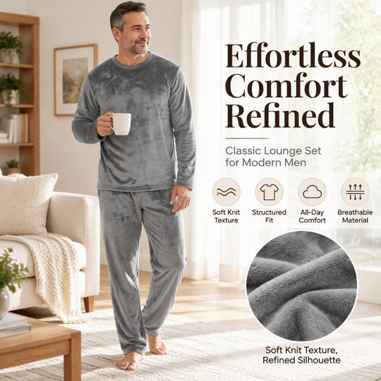 🖤Black Friday Sale:50% OFF🖤Men's Cozy Thermal Velvet Pajama Set