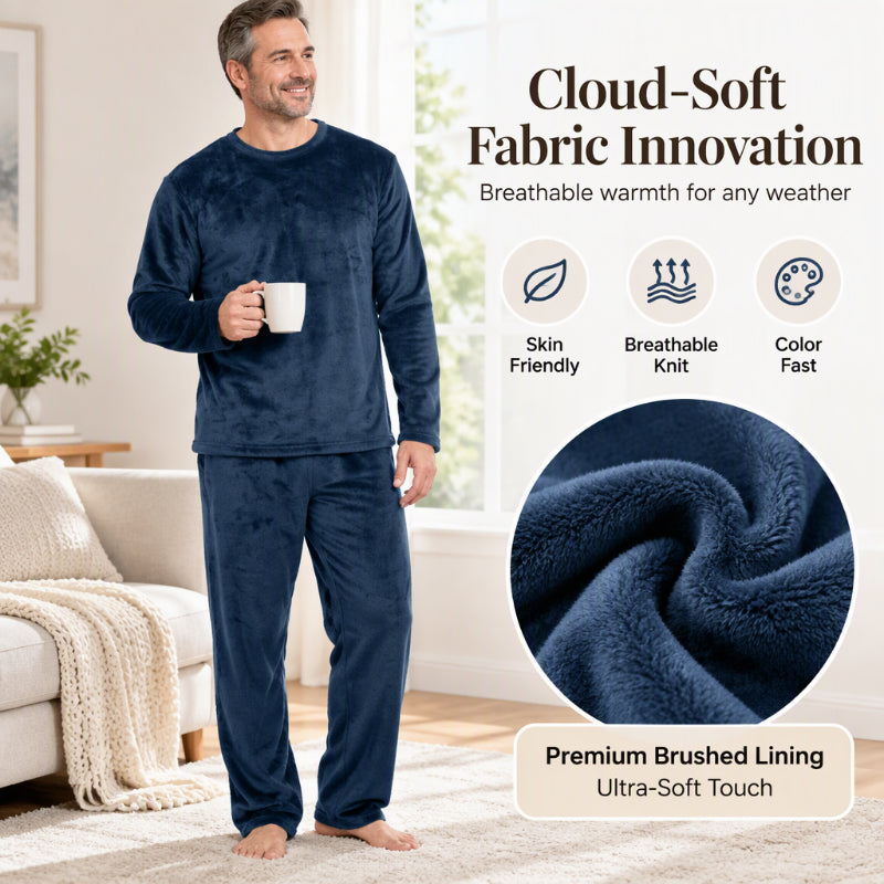 🖤Black Friday Sale:50% OFF🖤Men's Cozy Thermal Velvet Pajama Set