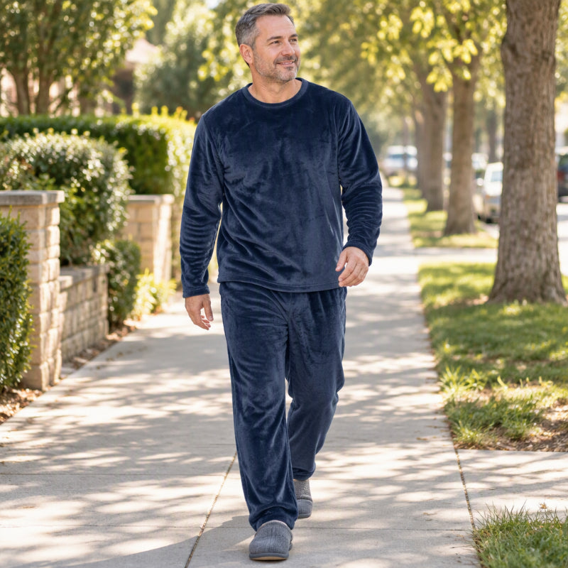 🖤Black Friday Sale:50% OFF🖤Men's Cozy Thermal Velvet Pajama Set