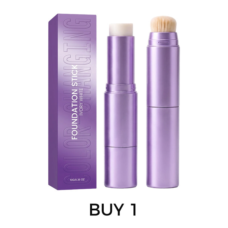 🏆 Last Day Special Price £9.99! 💄 2-in-1 Color Changing Foundation Stick | Skin Tone Matching Cream Foundation Stick for Flawless Makeup✨