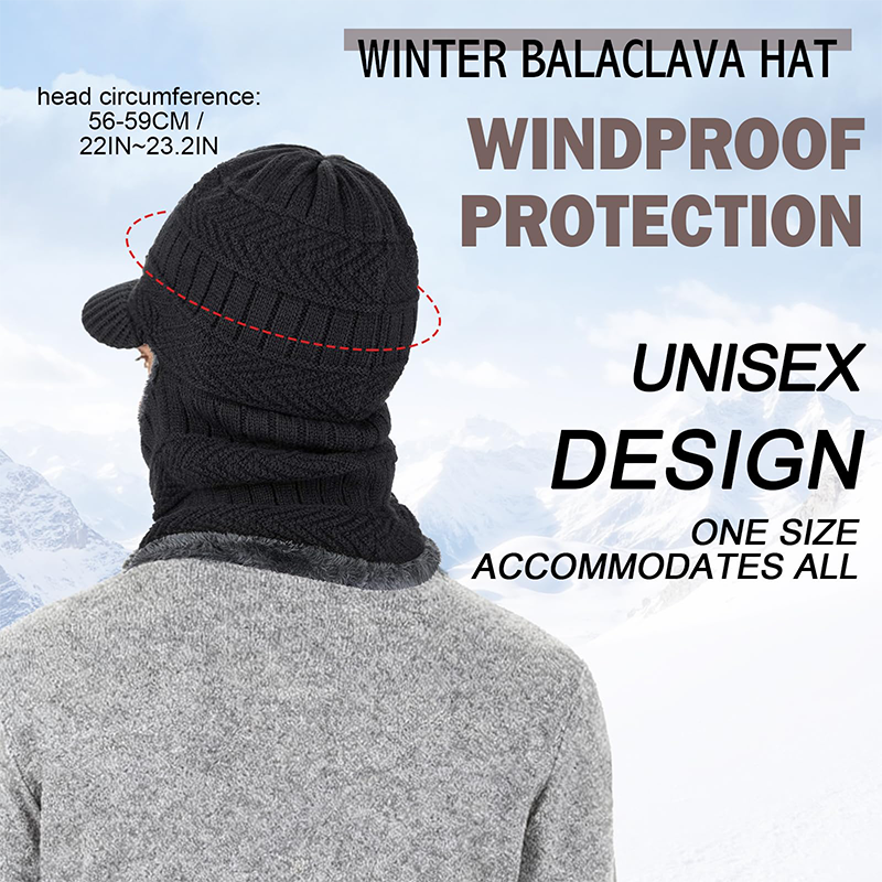 🔥66% OFF !! ❄️ 3-in-1 Winter Balaclava, Insulated Hood with Protective Goggles