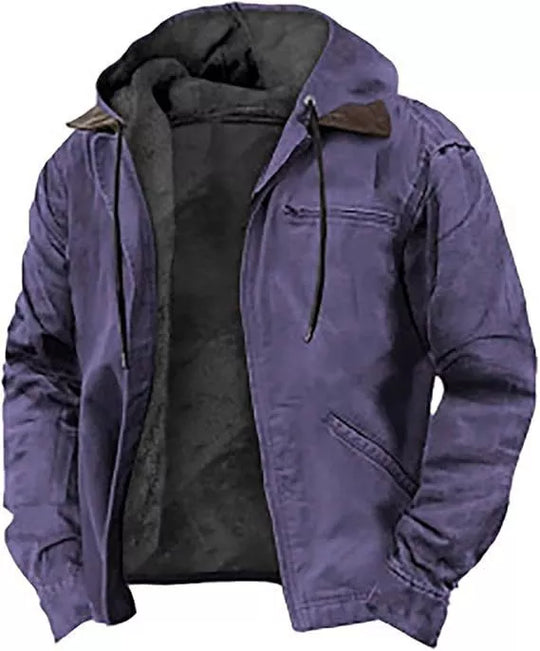 ⏰ Last Day of the Sale ✨Men’s Plush-Lined Hooded Work Jacket