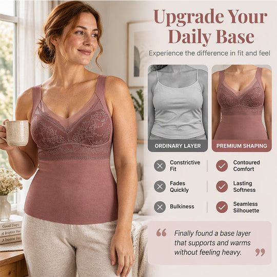🏆⏰LAST DAY SALE 70% OFF👍✨Thermal Camisole with Built-In Bra – Slim Fit, Warm & Supportive