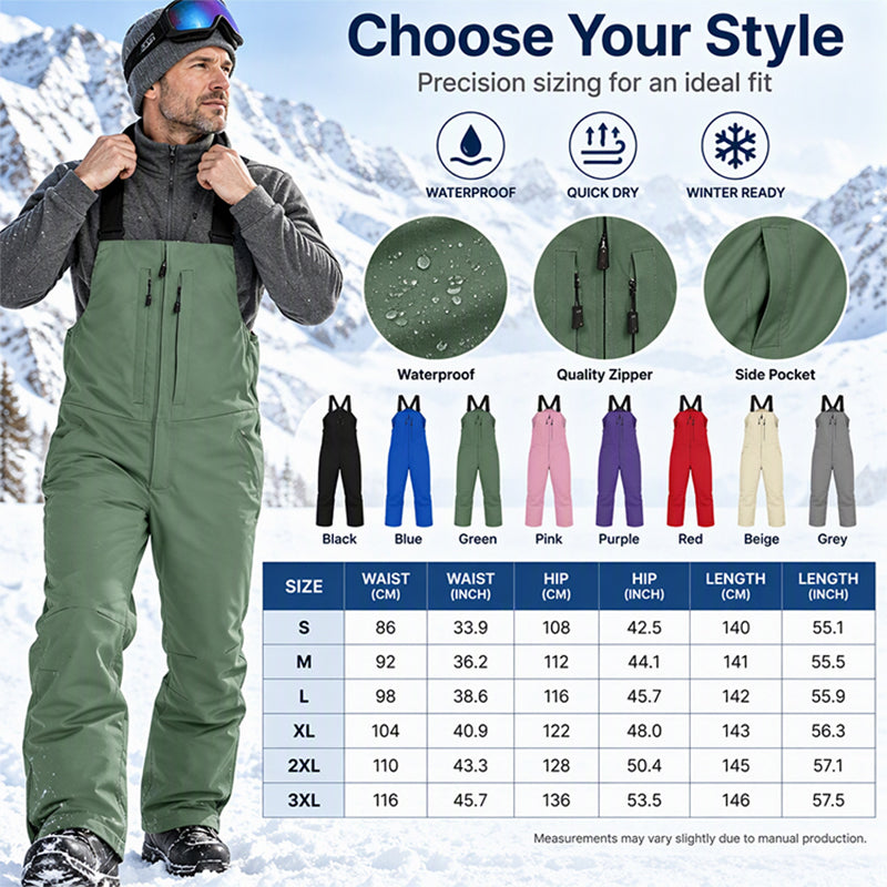 ❄️ Unisex Waterproof Ski Bib Pants ✨ – Snow-Ready Protection