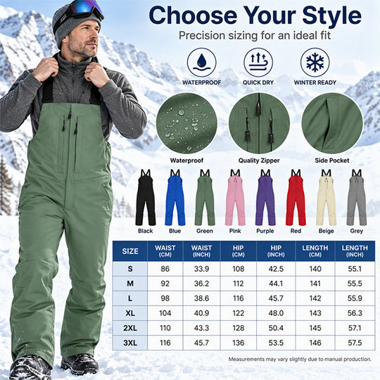 ❄️ Unisex Waterproof Ski Bib Pants ✨ – Snow-Ready Protection