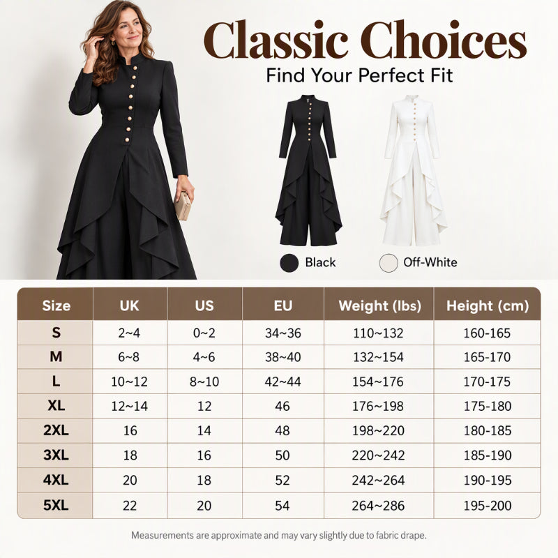 💖Black Friday Mega Deal 💖Women's Elegant Longline Coat and Wide-Leg Pants Set