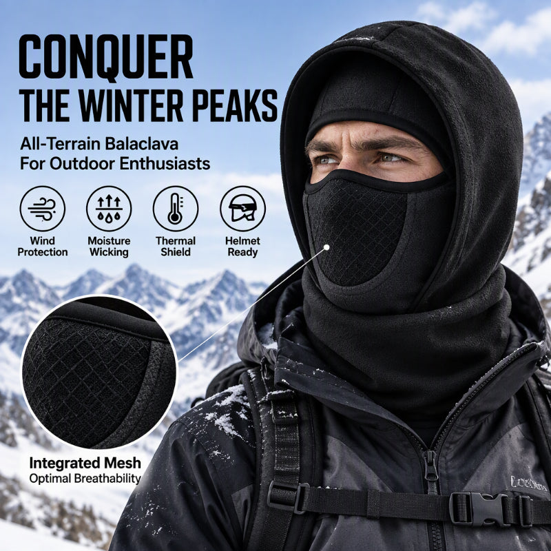 ❄️ Wind-Blocking Warmth, Full Face & Neck Coverage | Windproof Thermal Balaclava Face Mask